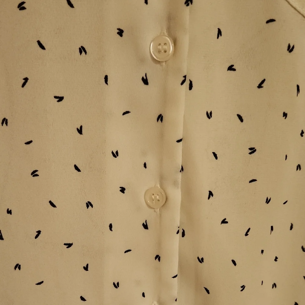 Women's Cream Polka Dot Top - Picture 3 of 5